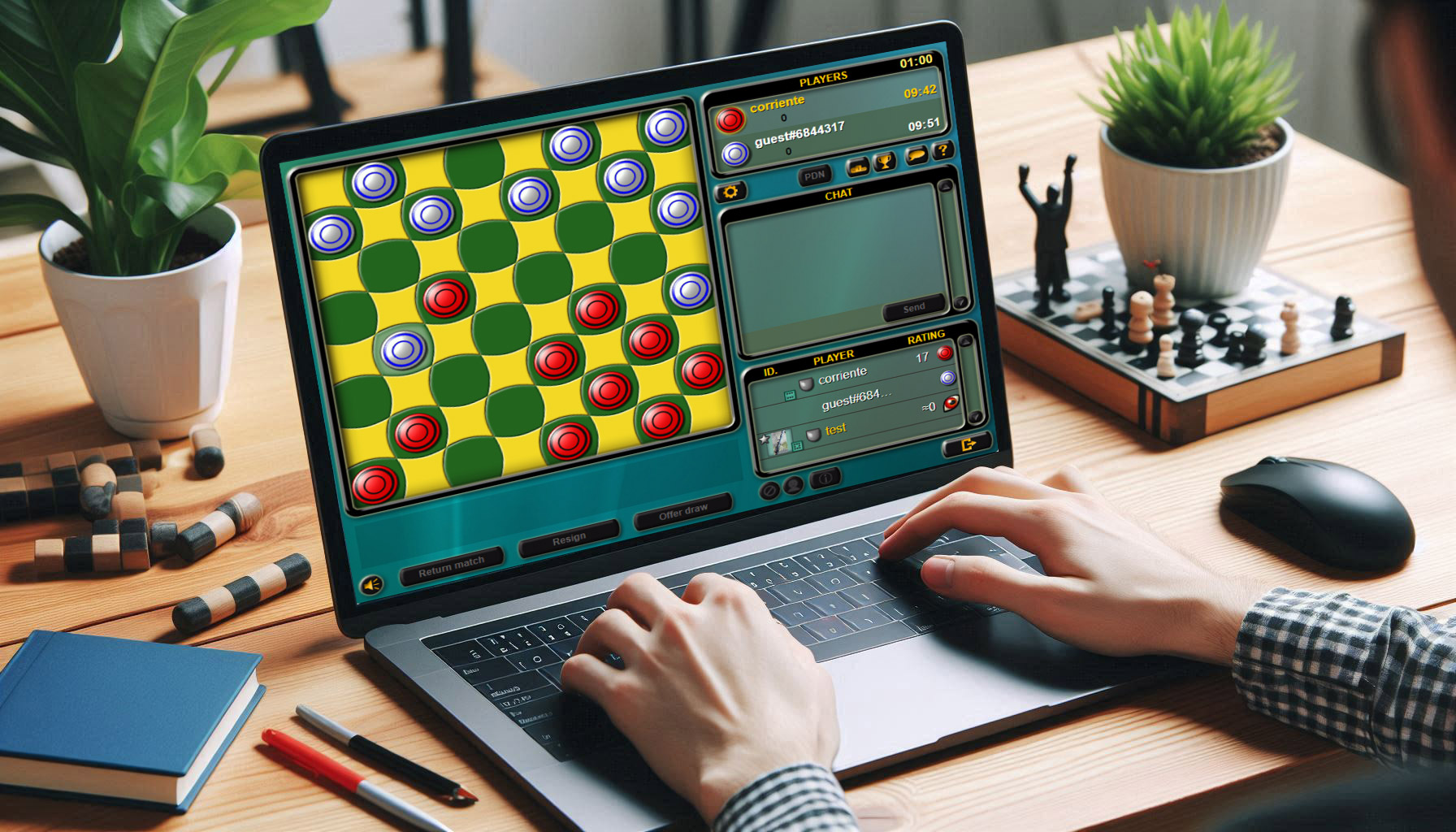 Making a smart move in an online Checkers game